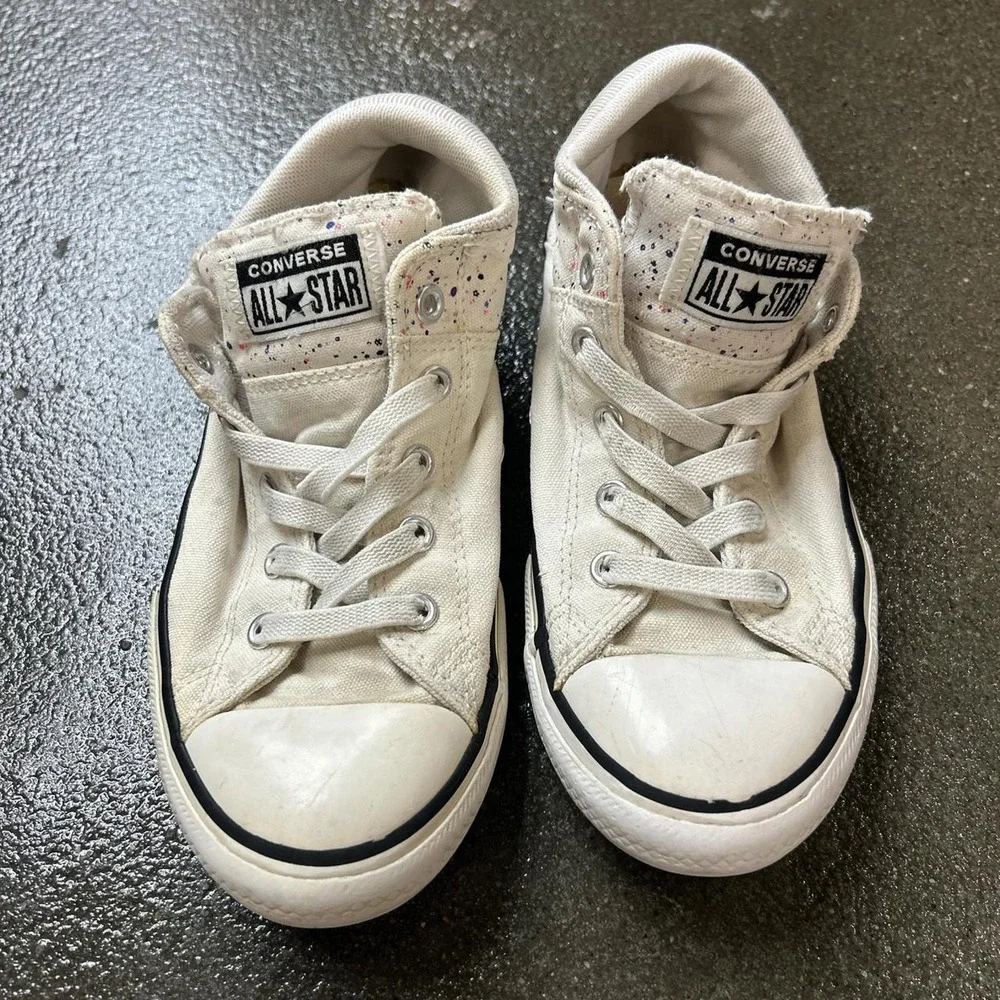 Converse Retro‎ Speckled Kids Size 3 Low Top Skater Shoes Sneakers